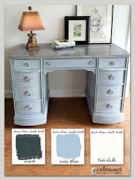 Colorways With Leslie Stocker Kneehole Desk Annie Sloan Painted Furniture Furniture Makeover Colorful Furniture