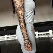 These bleeding roses signify beauty and pain at the same time. Sleeve Tattoos For Women Ideas And Designs For Girls Girls With Sleeve Tattoos Animal Sleeve Tattoo Girl Tattoos