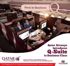 A Suite Satisfaction First In Business Qatar Airways Introduces Q Suite To Business Class Call Us For More Deta Airline Deals Business Class Qatar Airways