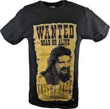 Cactus Jack Wanted Dead Or Alive Mankind Mick Foley Mens T Shirt T Shirts Aliexpress