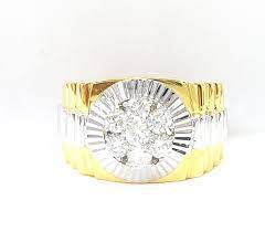 Discover the broad selection of rolex watches to find a perfect combination of style and functionality. Mens Two Tone Gold Round Diamond Rolex Ring 18 Kt Parasmani Jewellary