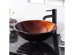 modern bathroom round artistic tempered