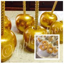 Black And Gold Candy Apples Custom Metallic Gold Gourmet Candy Apples Caramel Apples Gourmet Candy Apples Toffee Apple