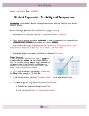Check spelling or type a new query. M9l2m1solubilitytemperaturegizmo 1 Name U200btyden Frame Date U200b Student Exploration Solubility And Temperature Ncvps Chemistry Fall 2014 Course Hero