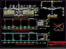 مجموعة مخططات محطة وقود اوتوكاد Dwg