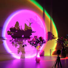 Black anodized aluminum, brass, iron and glass. Sunset Lamp Projection 16 Colors Changing Projector Led Biggmore Com