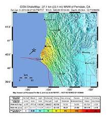 Image result for January 9th 2010 Eureka California earthquake