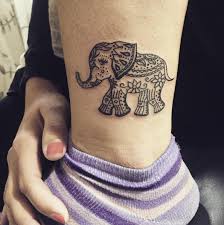 Small Elephant Good Luck Fortune Protection Elephant Tattoo Small Elephant Tattoo Tribal Elephant Tattoo Meaning