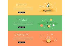 Biology Physics Chemistry Banners In 2020 Education Banner Science Education Physics Lessons