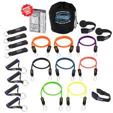 bodylastics 21 pcs resistance bands set strong man xt with