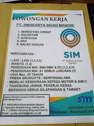 Documents similar to pertanyaan interview bendahara. Peluang Kerja Lulusan Sma D3 S1 Di Pt Swakarya Insan Mandiri Medan April 2019 Lowongan Kerja Medan Terbaru Tahun 2021