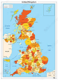 Engeland is van oudsher onderverdeeld in graafschappen. Verenigd Koninkrijk United Kingdom Graafschappen 754 Kaarten En Atlassen Nl