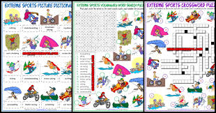 Great for a sports themed birthday party. Extreme Sports Esl Vocabulary Worksheets