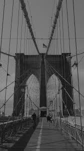 Black And White Nyc Iphone Wallpaper Bridge Dark Over River City Iphone 6 Wallpaper City Iphone Wallpaper Iphone 5s Wallpaper Smartphone Wallpaper