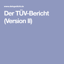 Der Tuv Bericht Version Ii Lustige Geburtstagsgedichte Spiele Geburtstag Geburtstagsgedicht