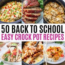 Remove the bacon from the pan and most of the bacon fat and cook some onions with salt and pepper in that same pan. 50 Easy Back To School Crock Pot Dinners Real Housemoms