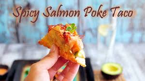 Want to make fish tacos? How To Make Spicy Salmon Poke Taco Youtube