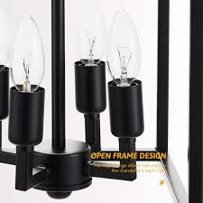 Black square lantern pendant light. Chandeliers Industrial Farmhouse Lantern Pendant Light Square Cage Carmen Ceiling Hanging Light Fixture For Kitchen Island Foyer Entryway Bedroom Co Z 4 Light Lantern Chandelier Light Fixture In Black Finish Lighting Ceiling Fans
