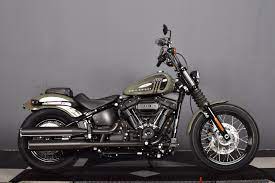 New 2021 Harley Davidson Softail Street Bob 114 Fxbbs Softail In N Billerica 21fxbbsgrn High Octane Harley Davidson