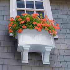 3.1 out of 5 stars 5. Mayne 24 In W X 10 In H White Resin Hanging Self Watering Window Box Lowes Com In 2021 Window Box Flowers Window Planter Boxes Window Boxes