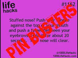 The woman who shared this hack in a tiktok video puts a clove of garlic into each of her nostrils to see if it really helps to clear . Pin Busters Stuffy Nose Life Hack Youtube