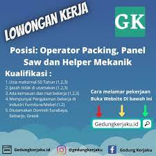 Ada perusahaan yang sedang membuka kesempatan lowongan kerja pekerjaan usia 50 tahun, staf sales, sopir, staf administrasi dan banyak lagi melalui . Lowongan Kerja Info Lowongan Kerja Gedung Kerjaku