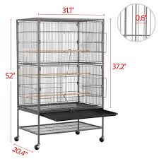 Bird Cage On Wheels Sevigny Wrought Iron Large Flight Bird Cage With Wheels En 2020
