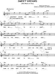 Check spelling or type a new query. Eurythmics Sweet Dreams Are Made Of This Sheet Music Leadsheet In D Minor Download Print Sku Mn0143513