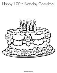 This coloring page is animated: Happy 100th Birthday Grandma Coloring Page Twisty Noodle