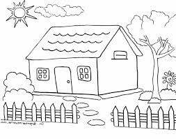 Kumpulan contoh mewarnai gambar rumah berbagai desain. Lukisan Rumah Kampung Kartun Cikimm Com