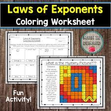 Great preschool activity for getting creative with colors and shapes. Laws Of Exponents Math Coloring Worksheet And Wheel Foldable Laws Of Exponents Resources