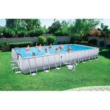 Power Steel 31 3 X 16 X 52 Rectangular Frame Swimming Pool Set With Sand Filter Pump Walmart Com In 2020 Swimming Pools In Ground Pools Pool