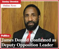 The recent appointment of Hon. Donald James, MP for North Fly, as the  Deputy Opposition leader, has left many of us concerned and confused. His  predecessor, Hon. James Nomane had the experience,