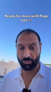 Getting ready for mass with Pope Leo XIV 🇻🇦🇮🇹🙏🏽