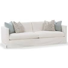 This sofa can be covered in your choice of fabric or leather as well as your choice of feet finish allowing you to design the perfect piece for your personal style preference and space. Robin Bruce Dolly 84 Slip Cover Sofa With 2 Seat Cushions Steger S Furniture Sofa