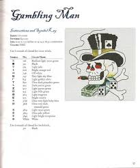 These are cross stitch patterns only.(they are not kits) you supply your own fabric and floss. Gambling Man 1 2 Cross Stitch Tattoo Halloween Cross Stitch Patterns Halloween Cross Stitches