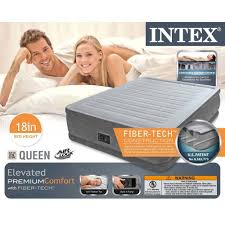 Queen Size Air Bed Mattress Intex 18 Quot Built In Electric Pump Raised Aerobed New Inflatable Queen Airbed For Home Use Part Of T Intex Air Bed Air Mattress
