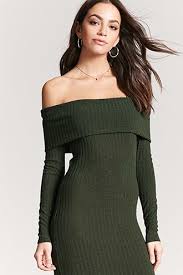 Off The Shoulder Sweater Dress Dresses Green Sweater Dress Sweater Dress