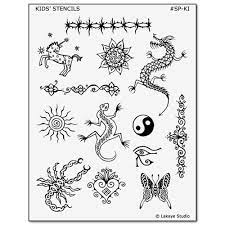 Temporary Tattoo Design Stencil Sheet For Kids Free Tattoo Designs Small Tattoo Stencils Henna Tattoo Designs