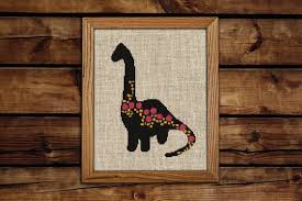 Get 30 Off When You Buy Two Or More Patterns Modern Cross Stitch Pattern Pdf Chart Instant Download Dinosaur Silhouette
