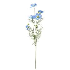 Northlight 28 Blue Yellow Cosmos Flower Artificial Stemmed Spring Spray Blue Flower Tattoos Spring Spray Botanical Flowers Print