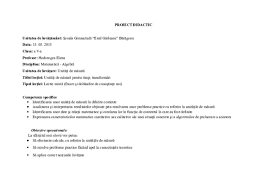 Şcoala gimnazială specială nr.1, bucureşti. Doc Proiect Didactic Clasa A5a Timpul Elena Hodorogea Academia Edu
