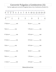 La Hoja De Ejercicios De Matematicas De Convertir Pulgadas A Cent Iacute Metros Con Una Reg Hojas De Trabajo De Matematicas Hojas De Trabajo De Escritura Regla