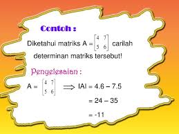 Kompas.com/risya fauziyyah hasil perkalian matriks 2x3 dan. Determinan Invers Matriks Ordo 2 X Ppt Download