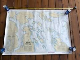 Details About 1988 Vintage Boundary Pass Haro Strait Chart 3441 Canadian 33x47 Salish Sea