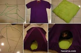 Aski Ve Tisortten Kedi Evi Yuvasi Yapilisi Nazarca Com Kedi Evi Kedi Hayvanlar