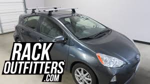 Fitting straps into end supports. Toyota Prius C With Yakima Baseline Jetstream Roof Rack Crossbars Youtube