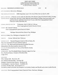 Obituary Of Frederick Georger Hall Born Sept 21 1917 In Imlay City Michigan Resided In Riverview Michigan Imlay City Michigan Riverview