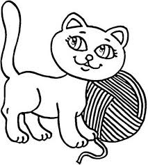 Download and print these yarn coloring pages for free. Kitty Cat And A Yarn To Play With Coloring Page Kids Play Color