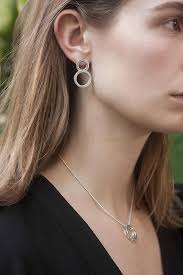 Claudia Lira Collier avec pendentif en forme de cercle ouvert en argent  sterling 925 finition polie, fait à la main par Claudia Lira, chaîne de  44,5 ...